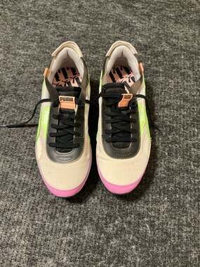 Puma Future Rider Lifestyle Sneakers Womens Size 8.5 Beige Pink Green